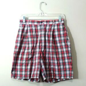 VTG 80s Lands End Plaid Shorts